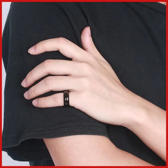 316L STAINLESS STEEL HYPOALLERGENIC 7MM DOME RING SIZE 8 NWT - Picture 2 of 5